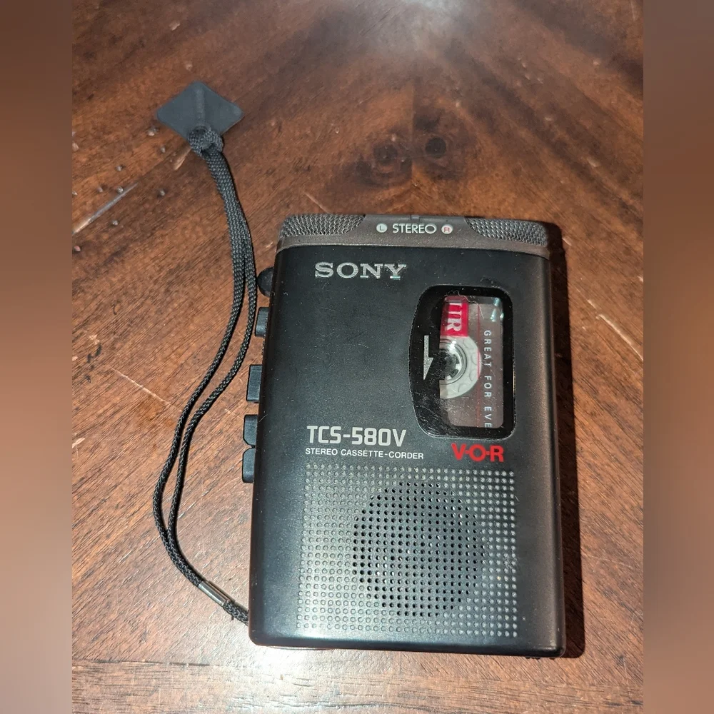 Sony TCS-580V Stereo Cassette Recorder VOR black Tested